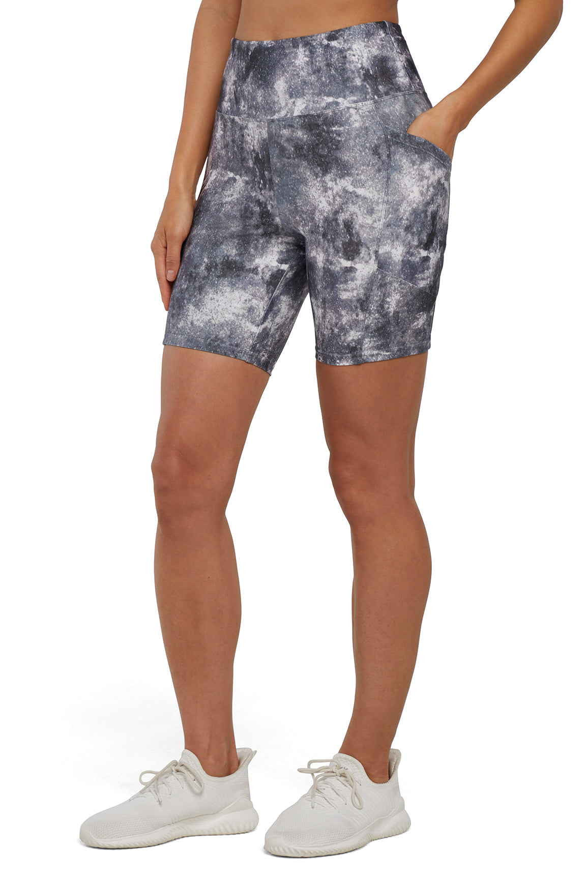 Balance Collection 2 Pack Ariana High Rise Side Pocket Bermuda, alternate angle view, showing visible design features and texture of the soft knit..