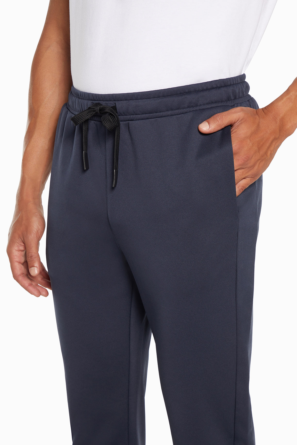 Balance Collection For Men Tevin Jogger, back view, showing visible design features and texture of the soft knit fabric..