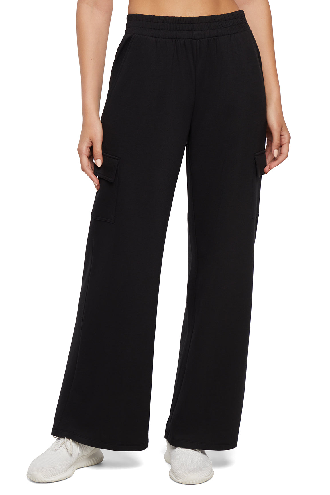 Balance Collection Emory Wide Pant, alternate angle view, showing visible design features and texture of the durable stretch fabric..