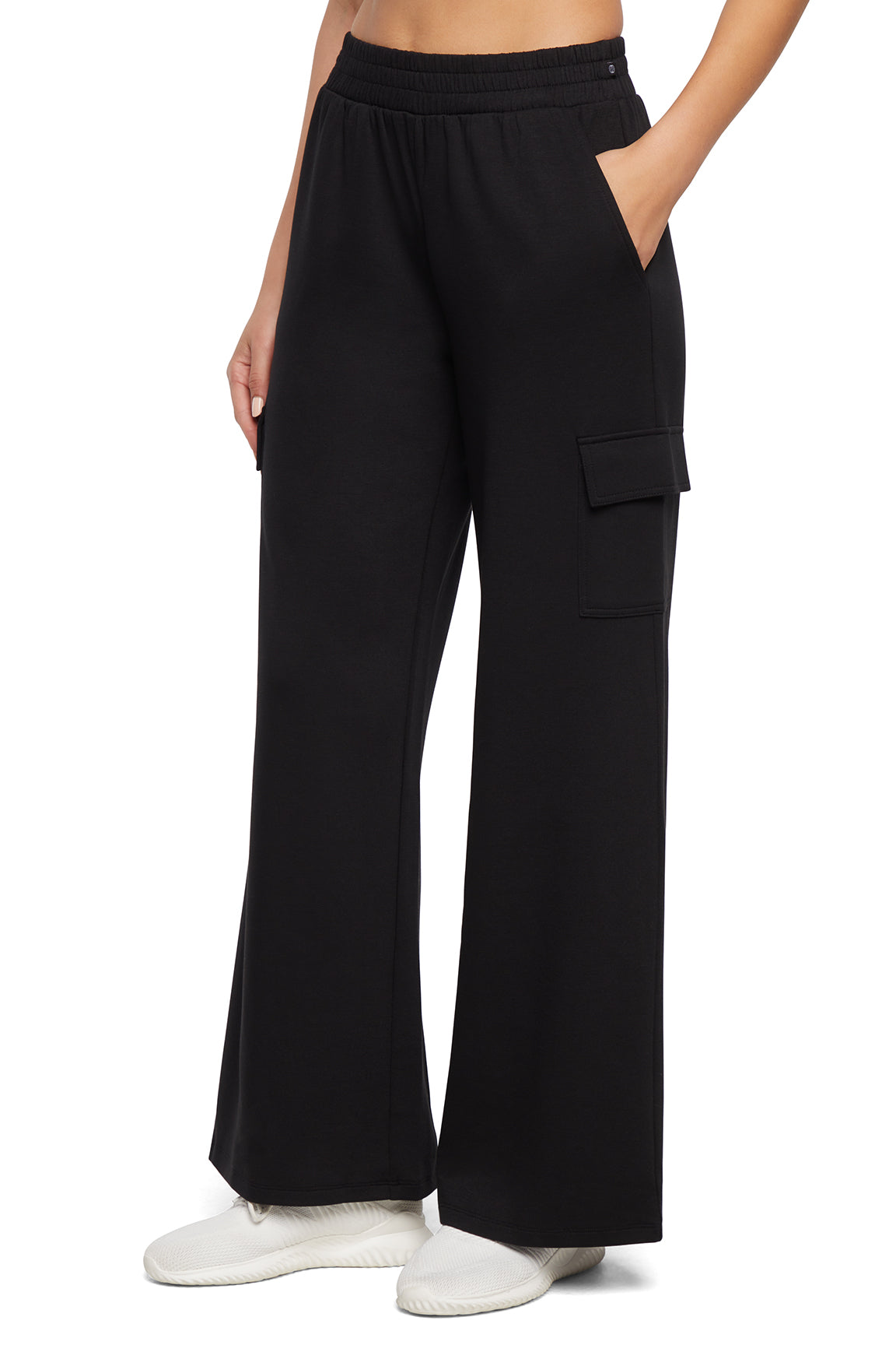Balance Collection Emory Wide Pant, alternate angle view, showing visible design features and texture of the durable stretch fabric..