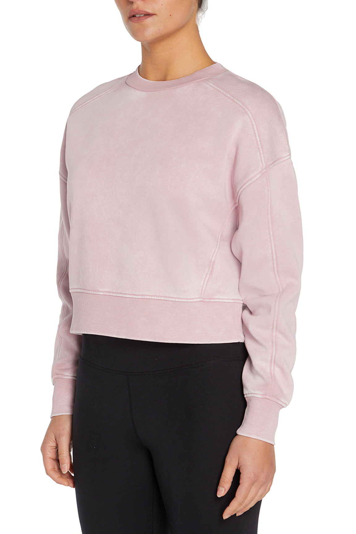 Balance Collection Max Sweatshirt, alternate angle view, showing visible design features and texture of the soft knit fabric..