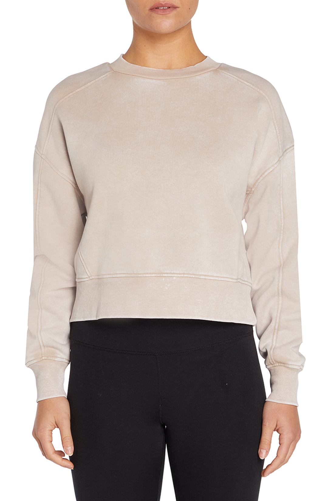 Balance Collection Max Sweatshirt, front view, showing visible design features and texture of the soft knit fabric..