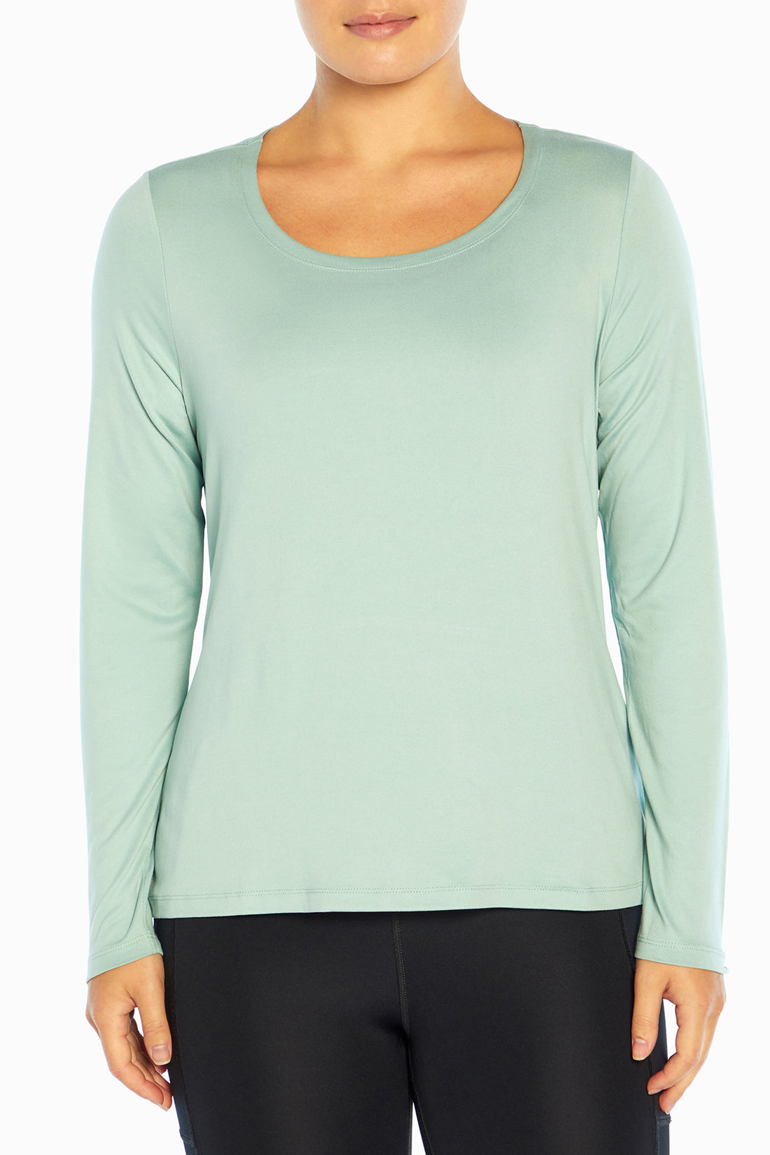 Tabby Long Sleeve Top, front view, showing visible design features and texture of the soft knit fabric..