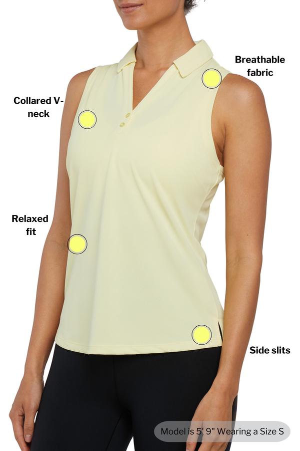 Tanisha Tank, back view, showing visible design features and texture of the soft knit fabric..