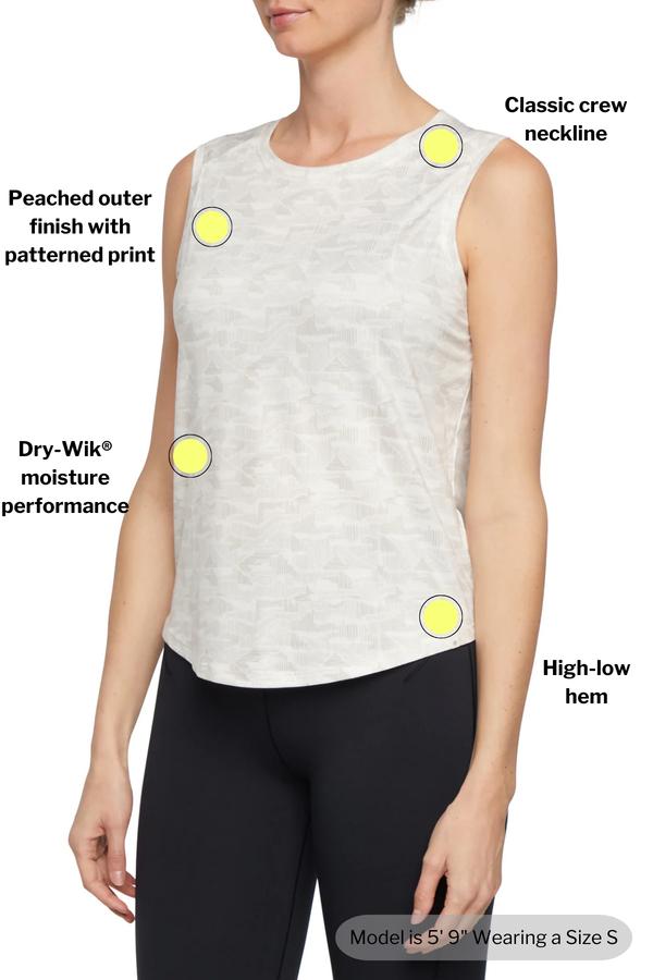 Mili Tank, alternate angle view, showing visible design features and texture of the soft knit fabric..