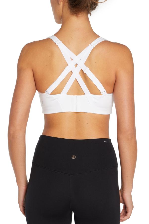 Willow Molded Bra, side view showing pocket placement, showing visible design features and texture of the soft knit fabric..