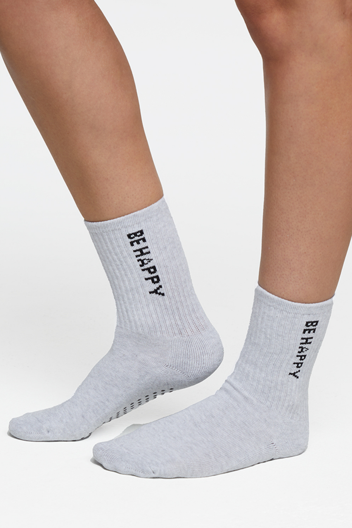 2 Pack Hailey Mid Crew Socks, front view, showing visible design features and texture of the soft knit fabric..