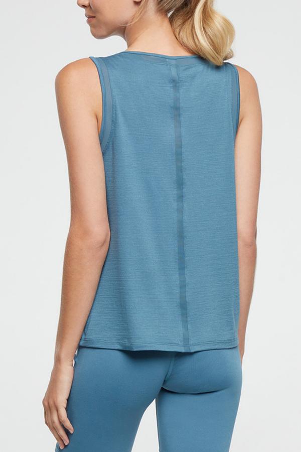 Larissa Tank, alternate angle view, showing visible design features and texture of the soft knit fabric..