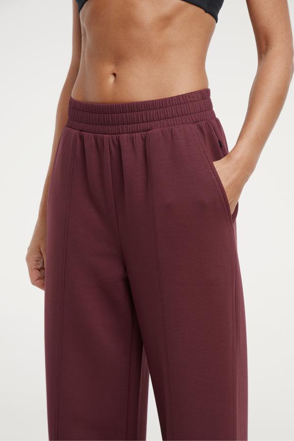 Sage Wide Leg Pant, back view, showing visible design features and texture of the durable stretch fabric..