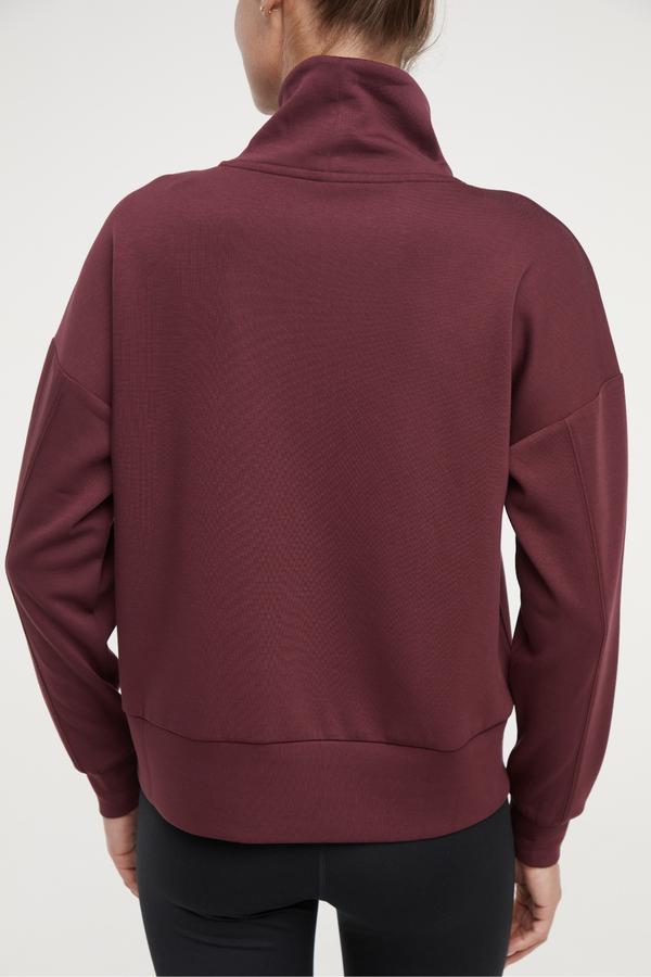Sage Knit Pullover, alternate angle view, showing visible design features and texture of the soft knit fabric..
