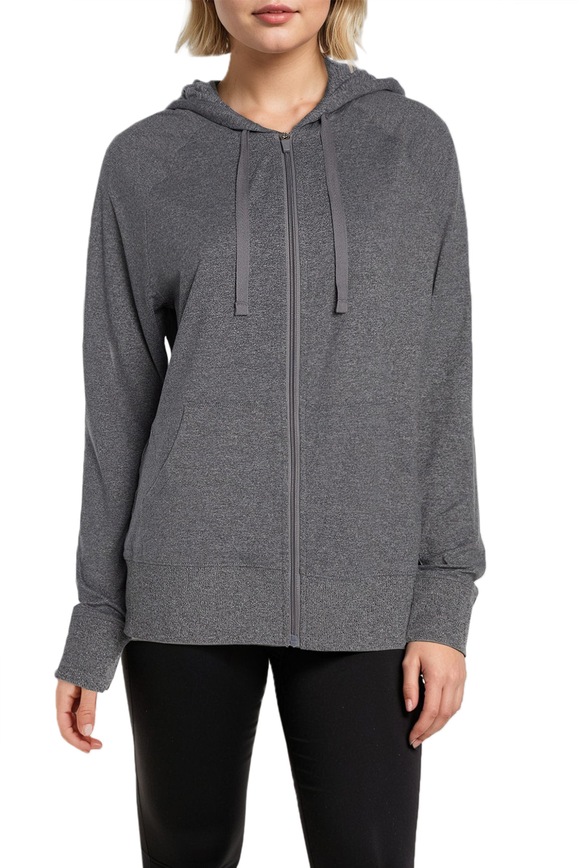 Mona Jacketin White, front view, showing visible design features and texture of the smooth woven fabric..