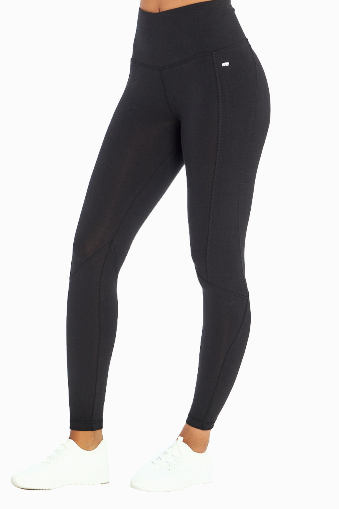 Camille Ultimate Slimming Leggings, alternate angle view, showing visible design features and texture of the stretch knit fabric..