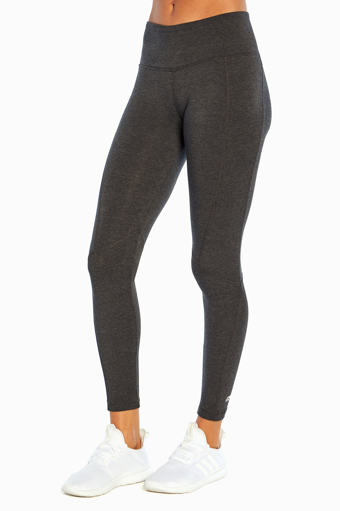 Camille Ultimate Slimming Leggings, alternate angle view, showing visible design features and texture of the stretch knit fabric..