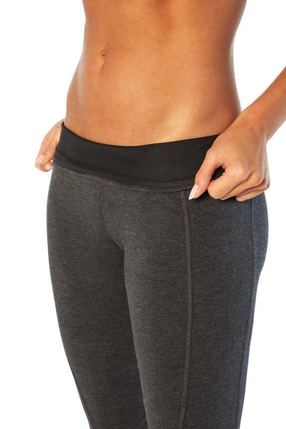 Camille Ultimate Slimming Leggings, alternate angle view, showing visible design features and texture of the stretch knit fabric..