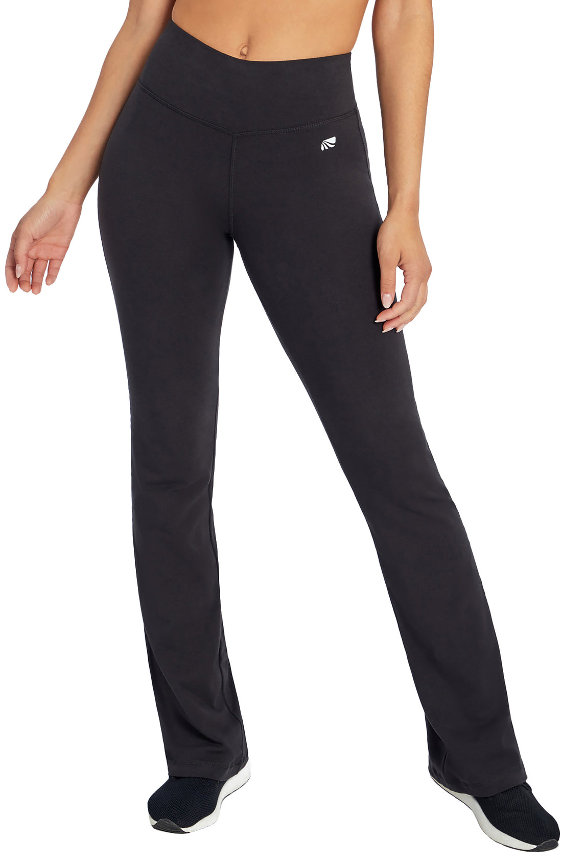 Audrey Tummy Control 34" Pants, front view, showing visible design features and texture of the durable stretch fabric..