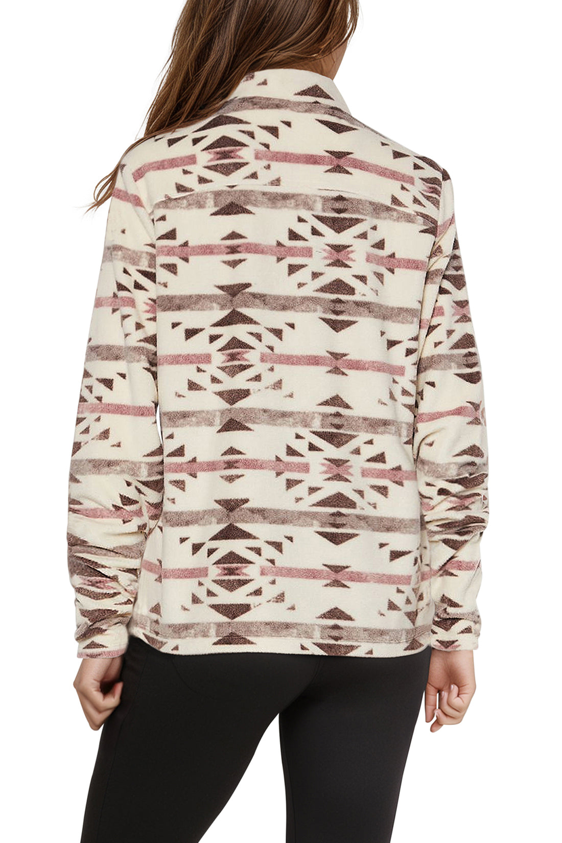 Treeline Fleece Jacket, side view showing pocket placement, showing visible design features and texture of the smooth woven fabric..