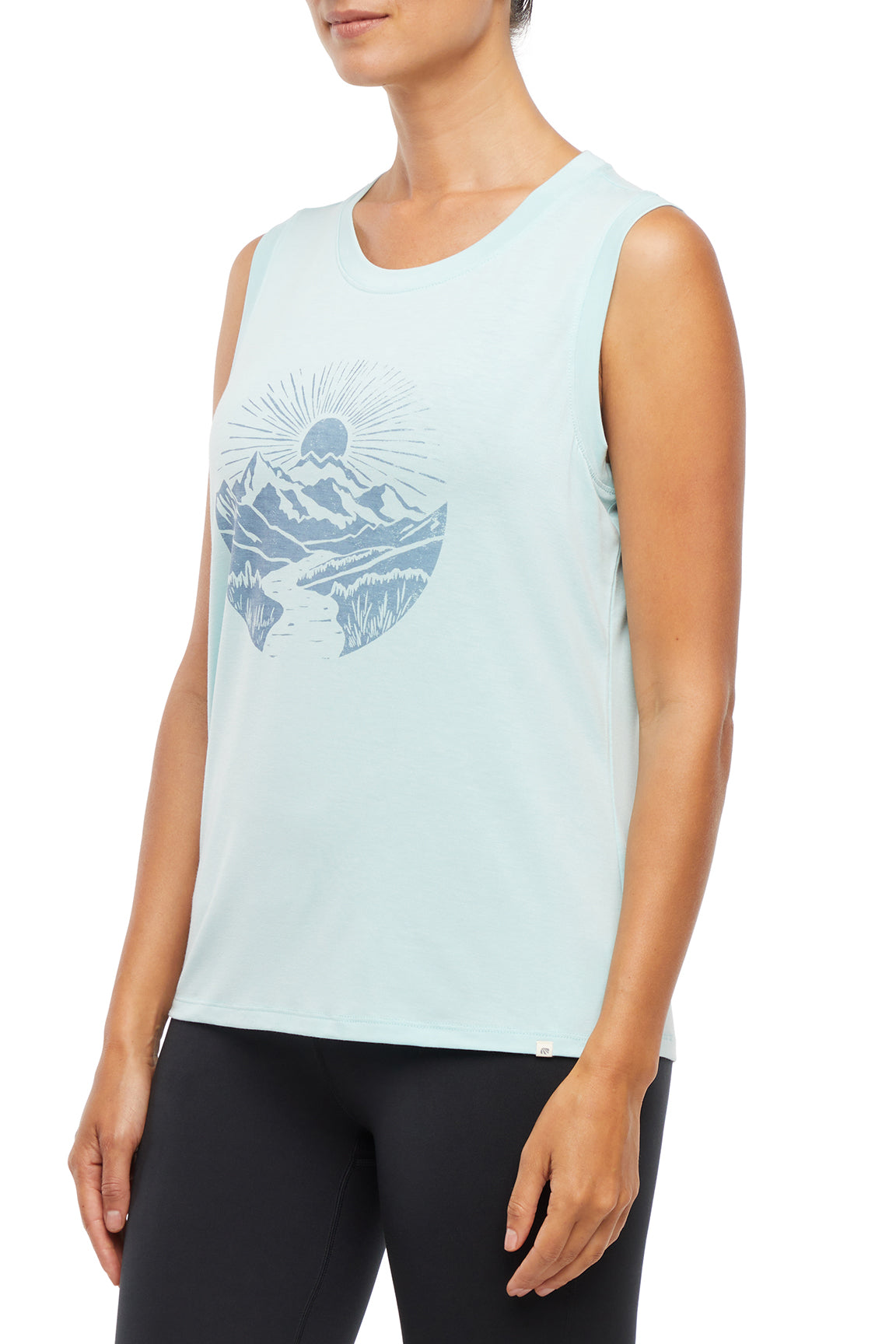 Ana Tank, alternate angle view, showing visible design features and texture of the soft knit fabric..