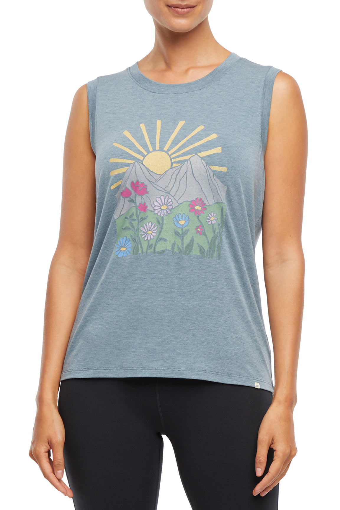 Ana Tank, alternate angle view, showing visible design features and texture of the soft knit fabric..