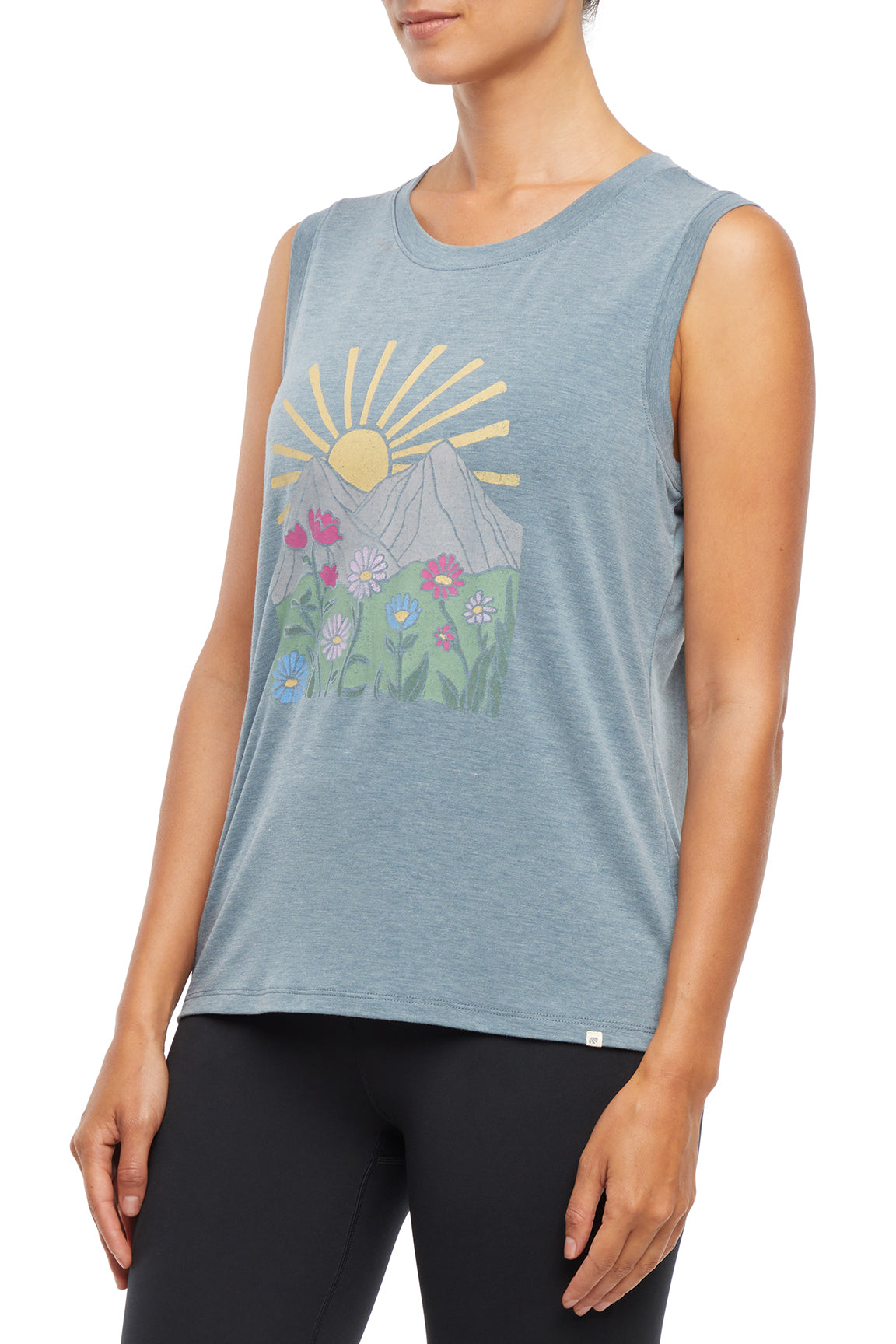 Ana Tank, alternate angle view, showing visible design features and texture of the soft knit fabric..