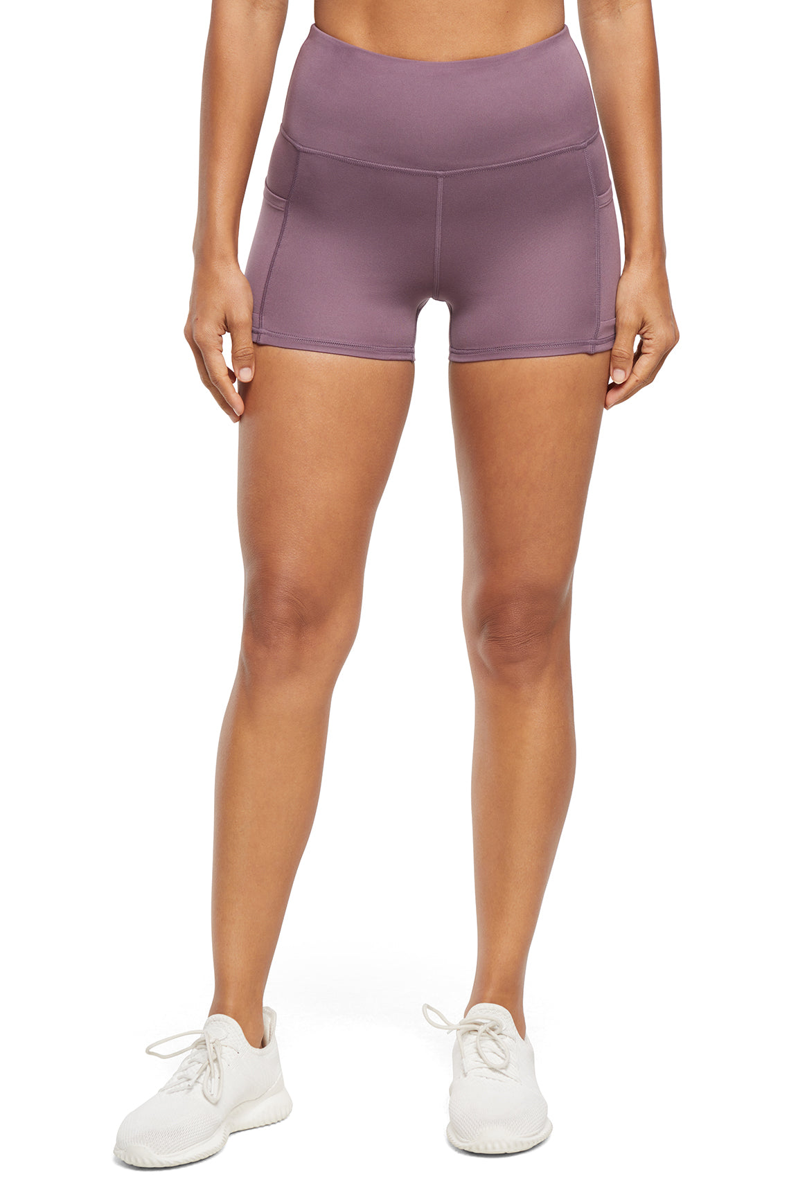 Becca Hottie Short, alternate angle view, showing visible design features and texture of the soft knit fabric..