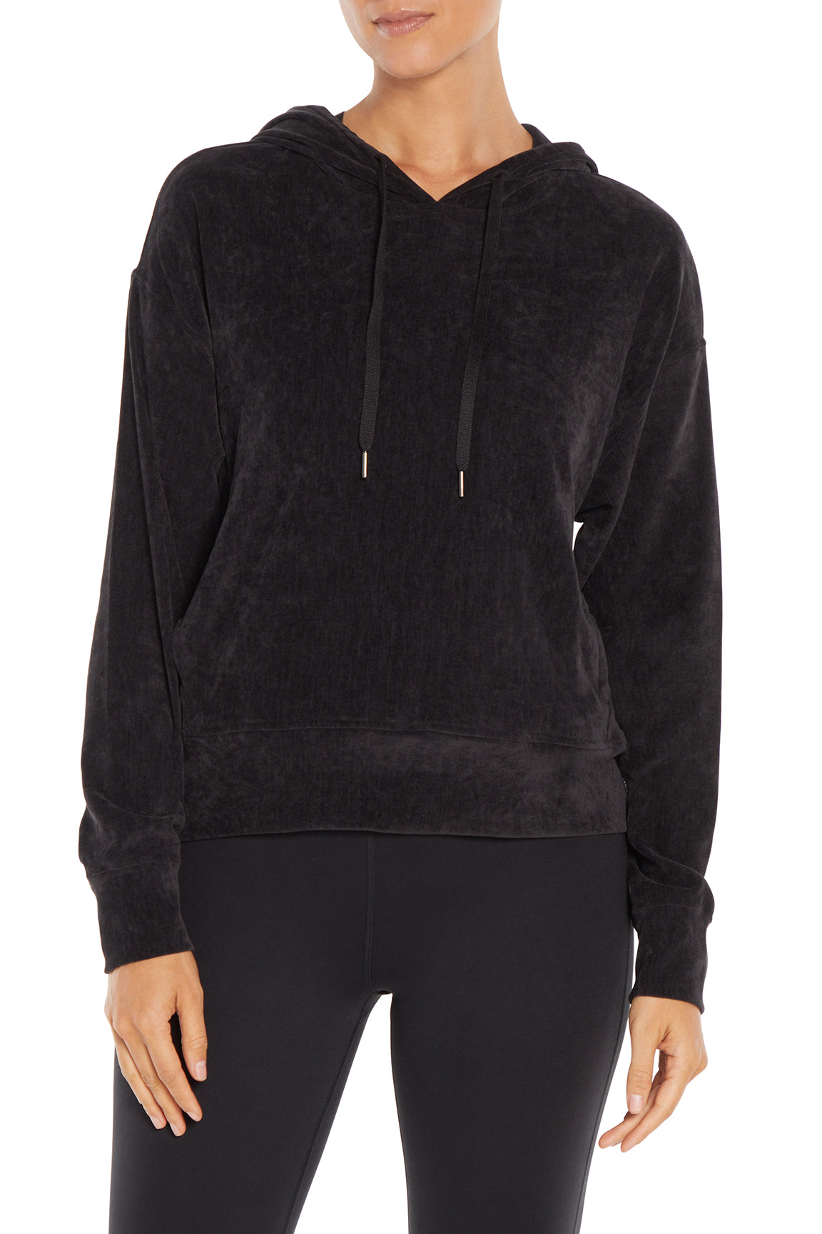 Ruth Hoodie, alternate angle view, showing visible design features and texture of the soft fleece fabric..