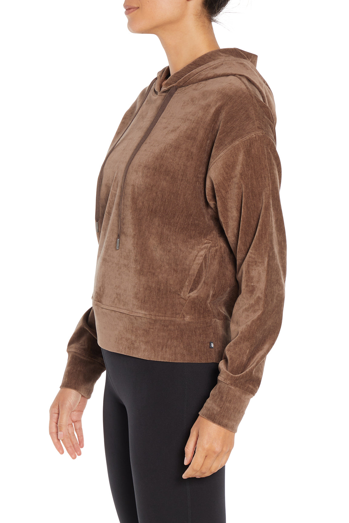 Ruth Hoodie, alternate angle view, showing visible design features and texture of the soft fleece fabric..