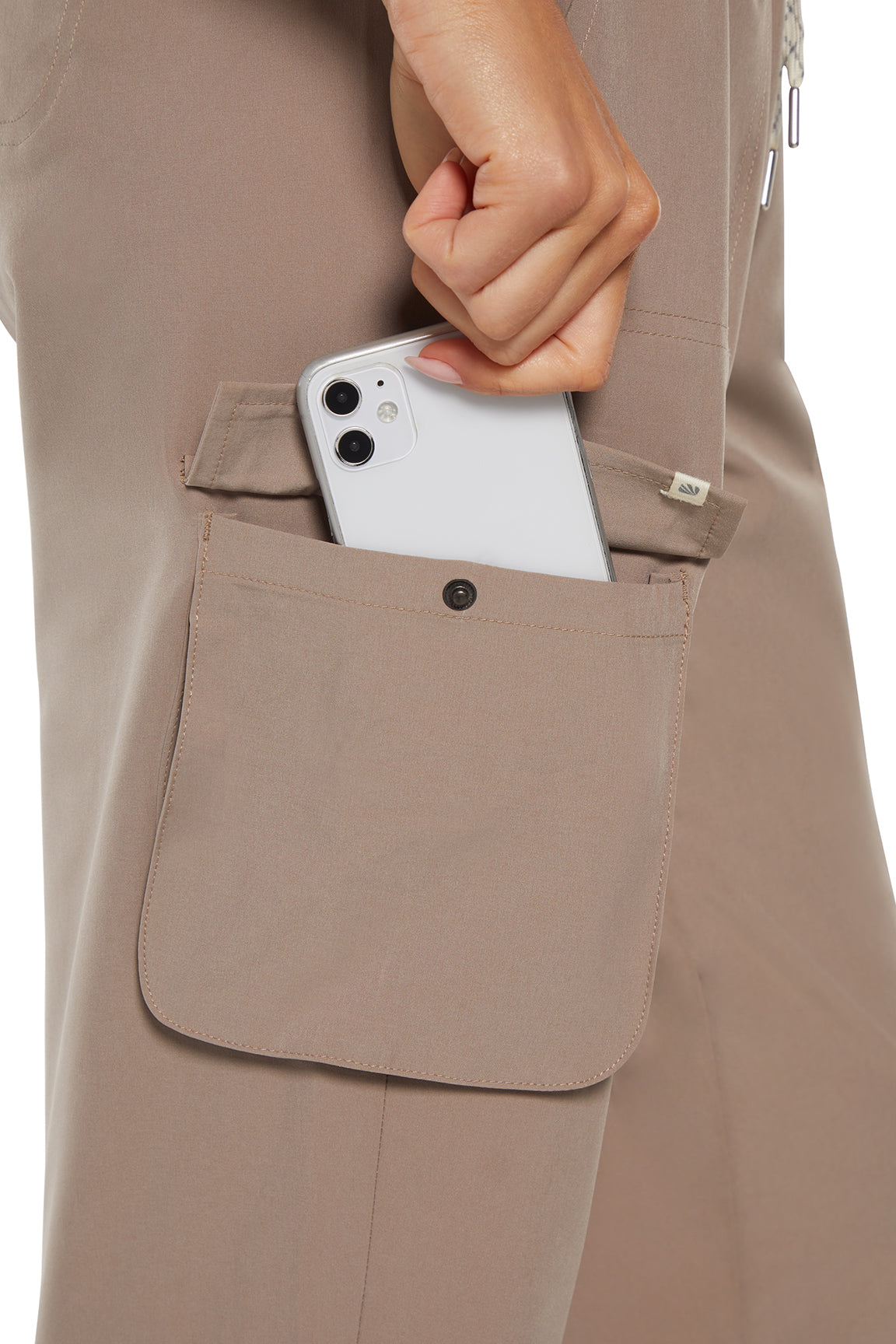 Eve Lined Pant, alternate angle view, showing visible design features and texture of the durable stretch fabric..