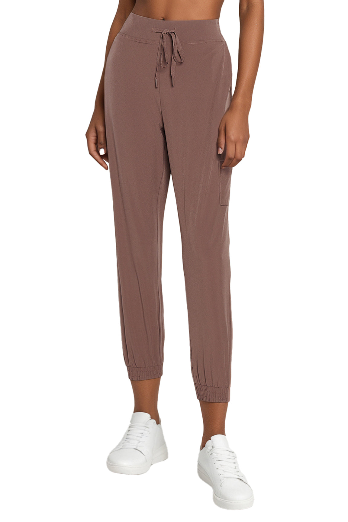 Emma Jogger, back view, showing visible design features and texture of the soft knit fabric..