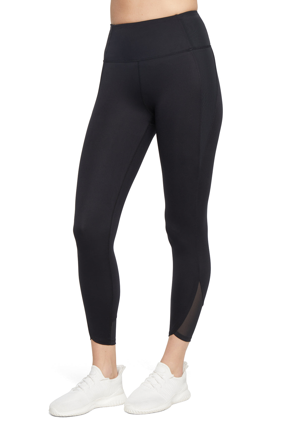 Annie Mesh Tight Ankle Legging, alternate angle view, showing visible design features and texture of the stretch knit fabric..