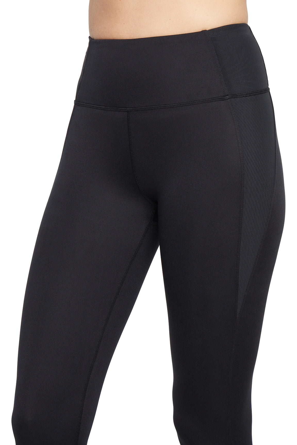 Annie Mesh Tight Ankle Legging, alternate angle view, showing visible design features and texture of the stretch knit fabric..