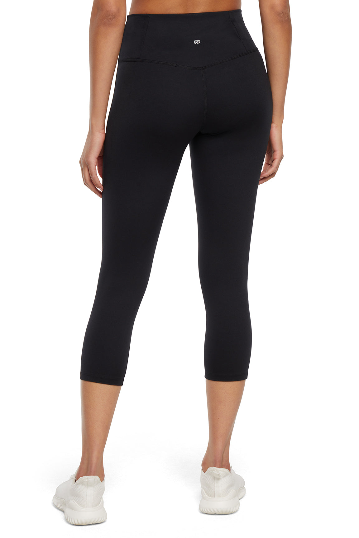 Fia Mid Calf Capri, alternate angle view, showing visible design features and texture of the soft knit fabric..