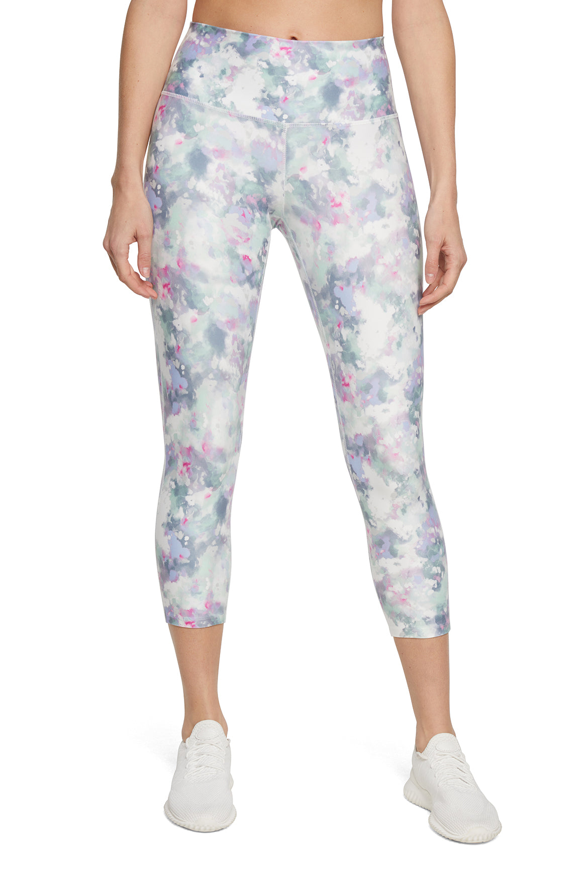 Fia Mid Calf Capri, alternate angle view, showing visible design features and texture of the soft knit fabric..