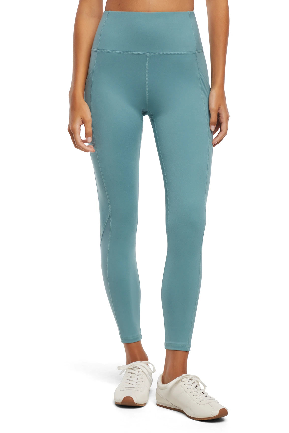 Kira Side Pocket Ankle Legging - Arctic, alternate angle view, showing visible design features and texture of the stretch knit fabric.