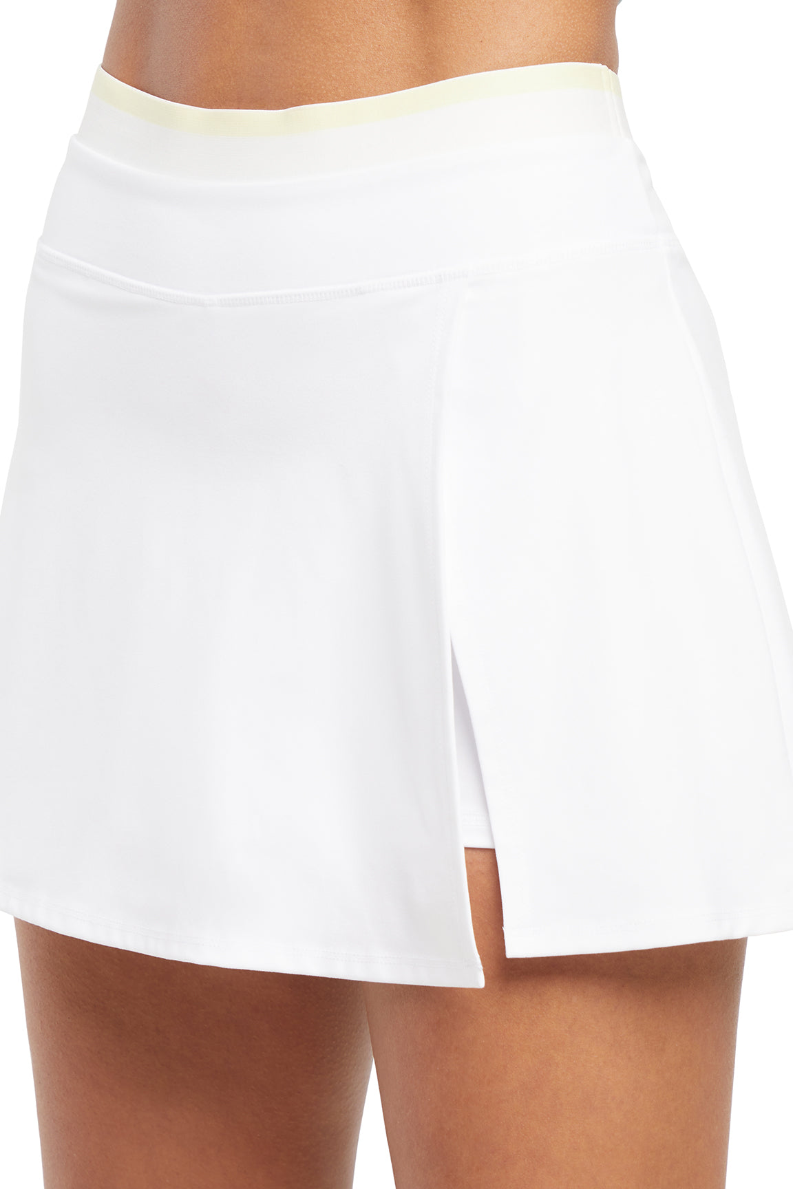 Rebecka Skort, alternate angle view, showing visible design features and texture of the soft knit fabric..