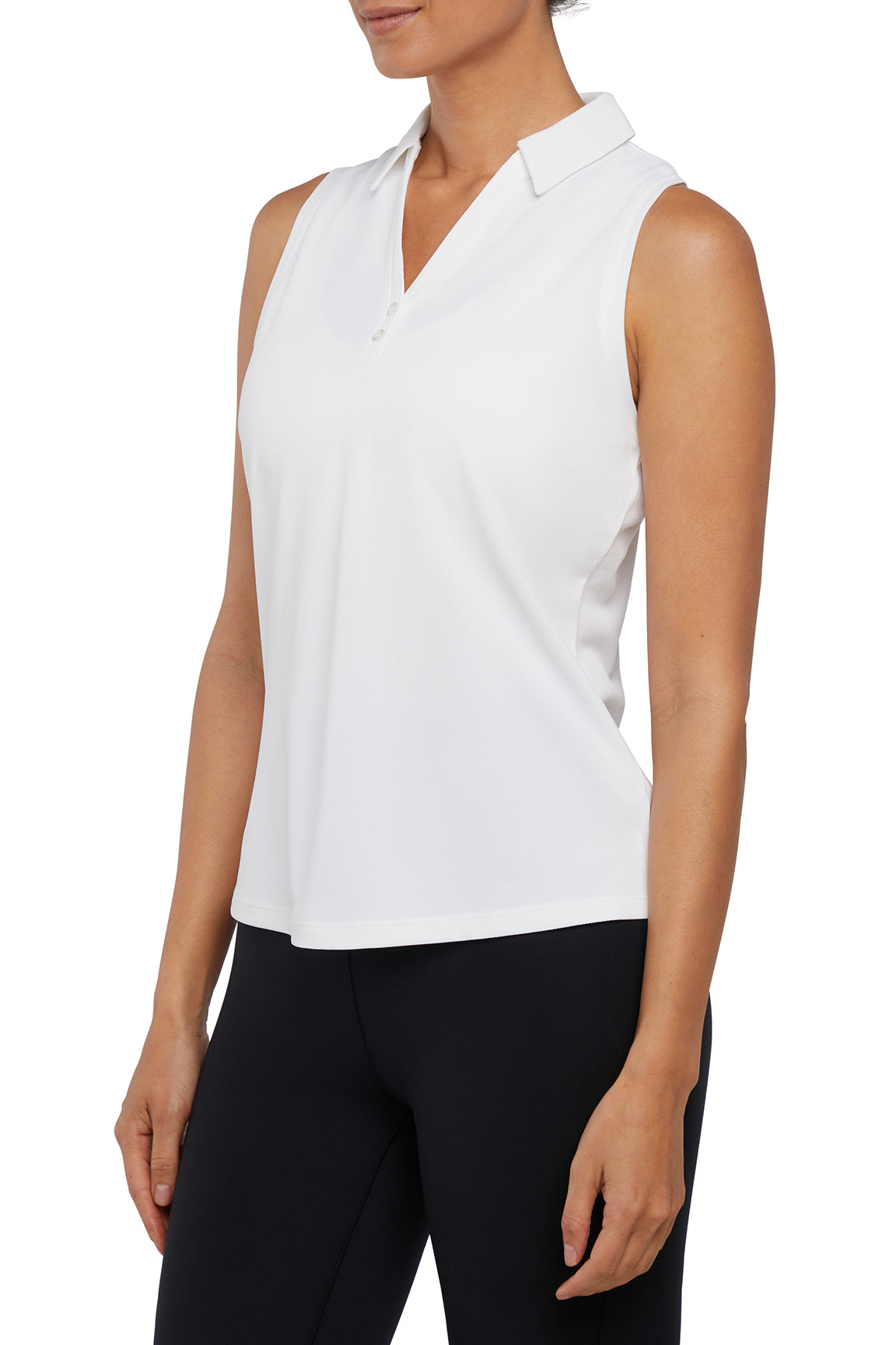 Tanisha Tank, alternate angle view, showing visible design features and texture of the soft knit fabric..