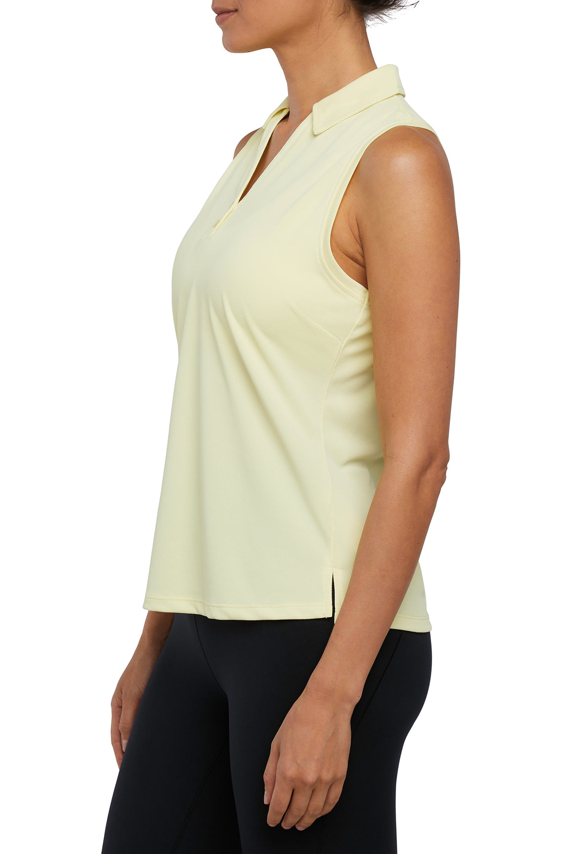 Tanisha Tank, alternate angle view, showing visible design features and texture of the soft knit fabric..