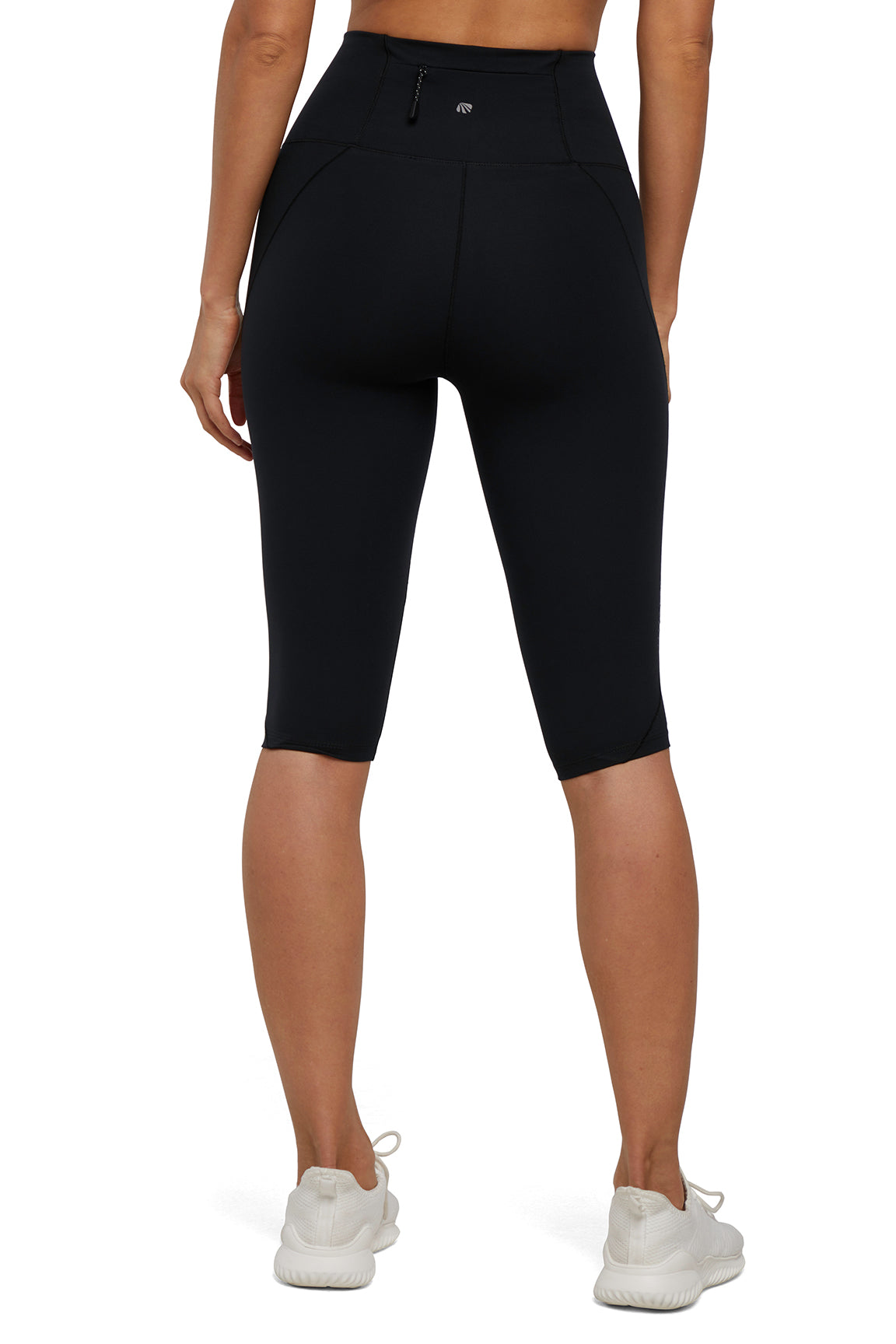 Valorie Pedal Capri, alternate angle view, showing visible design features and texture of the soft knit fabric..