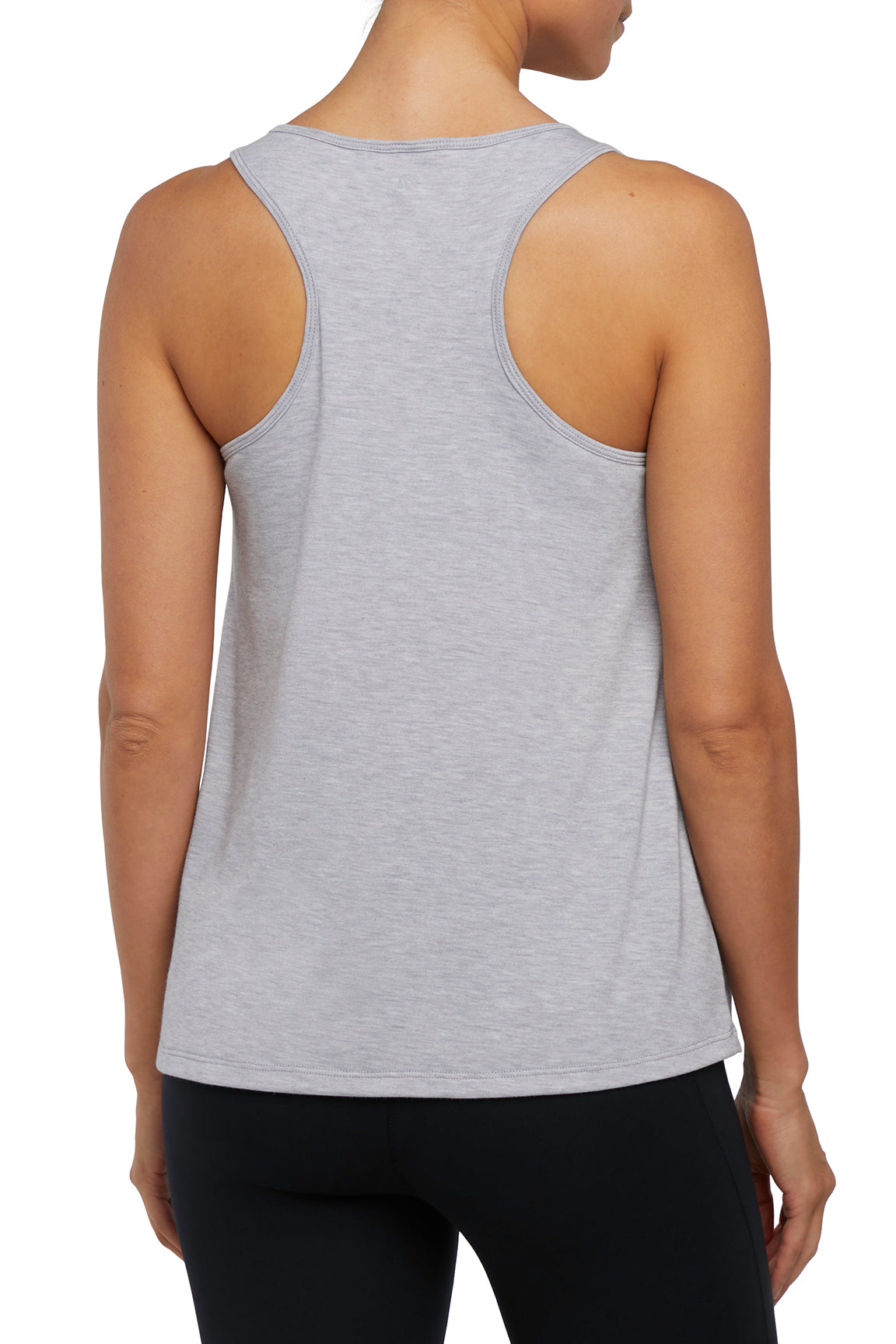 Anaya 2-Layer Tank, alternate angle view, showing visible design features and texture of the soft knit fabric..