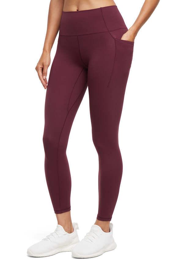 Kate Side Pocket Legging, front view, showing visible design features and texture of the stretch knit fabric..
