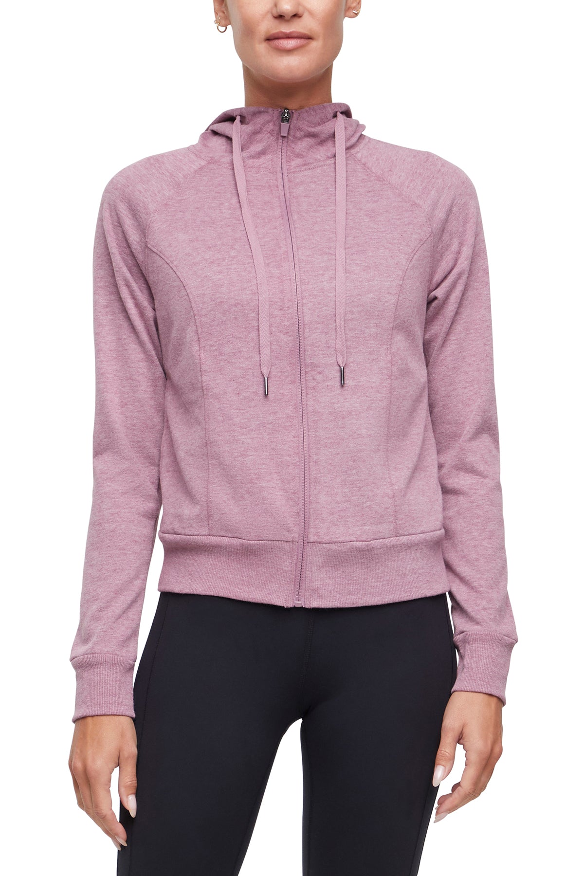 Lyla Jacket, alternate angle view, showing visible design features and texture of the smooth woven fabric..