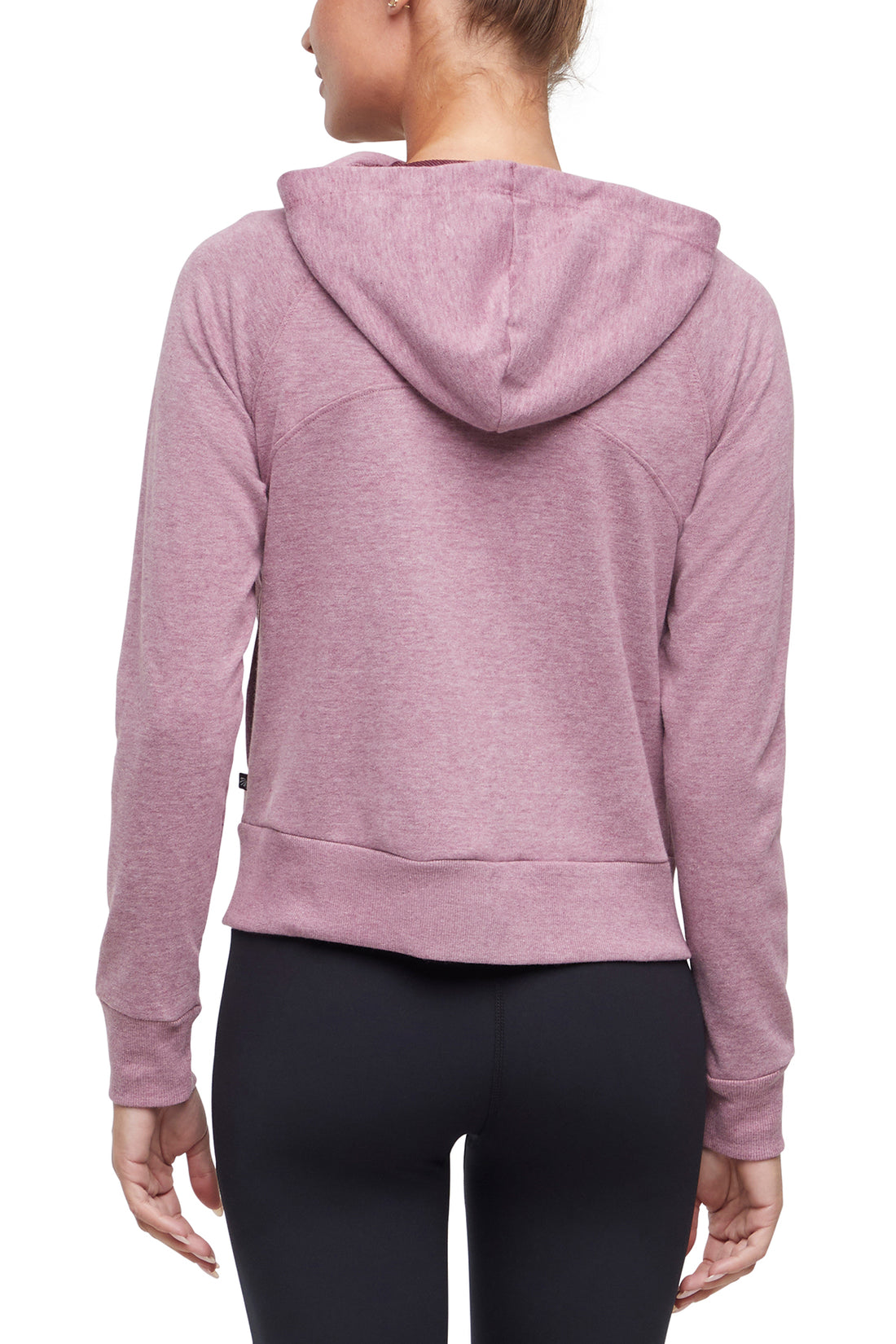 Lyla Jacket, side view showing pocket placement, showing visible design features and texture of the smooth woven fabric..