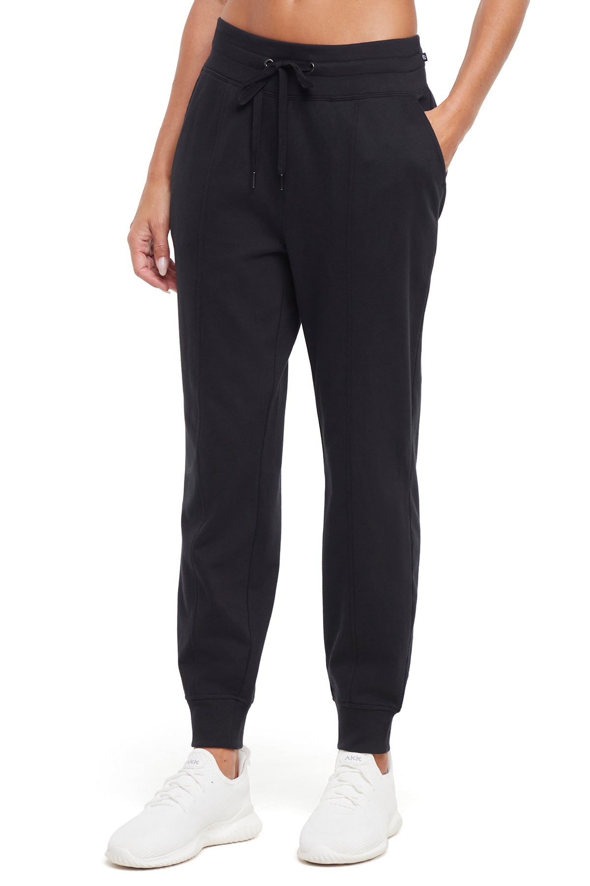 Lyla Jogger, alternate angle view, showing visible design features and texture of the soft knit fabric..