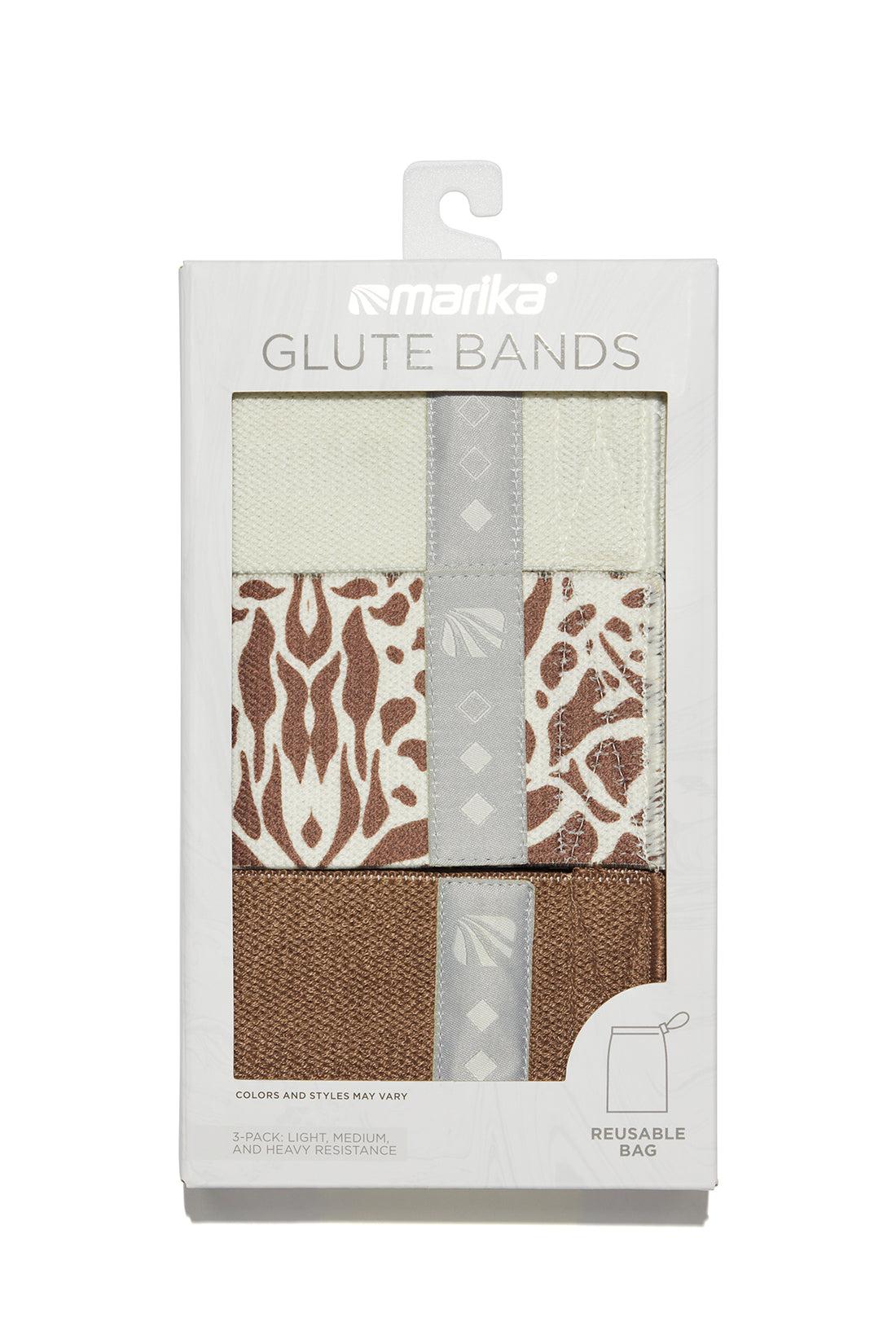 3 Pack Glute Band Set - Sugar Swizzle, side view showing pocket placement, showing visible design features and texture of the soft knit fabric..