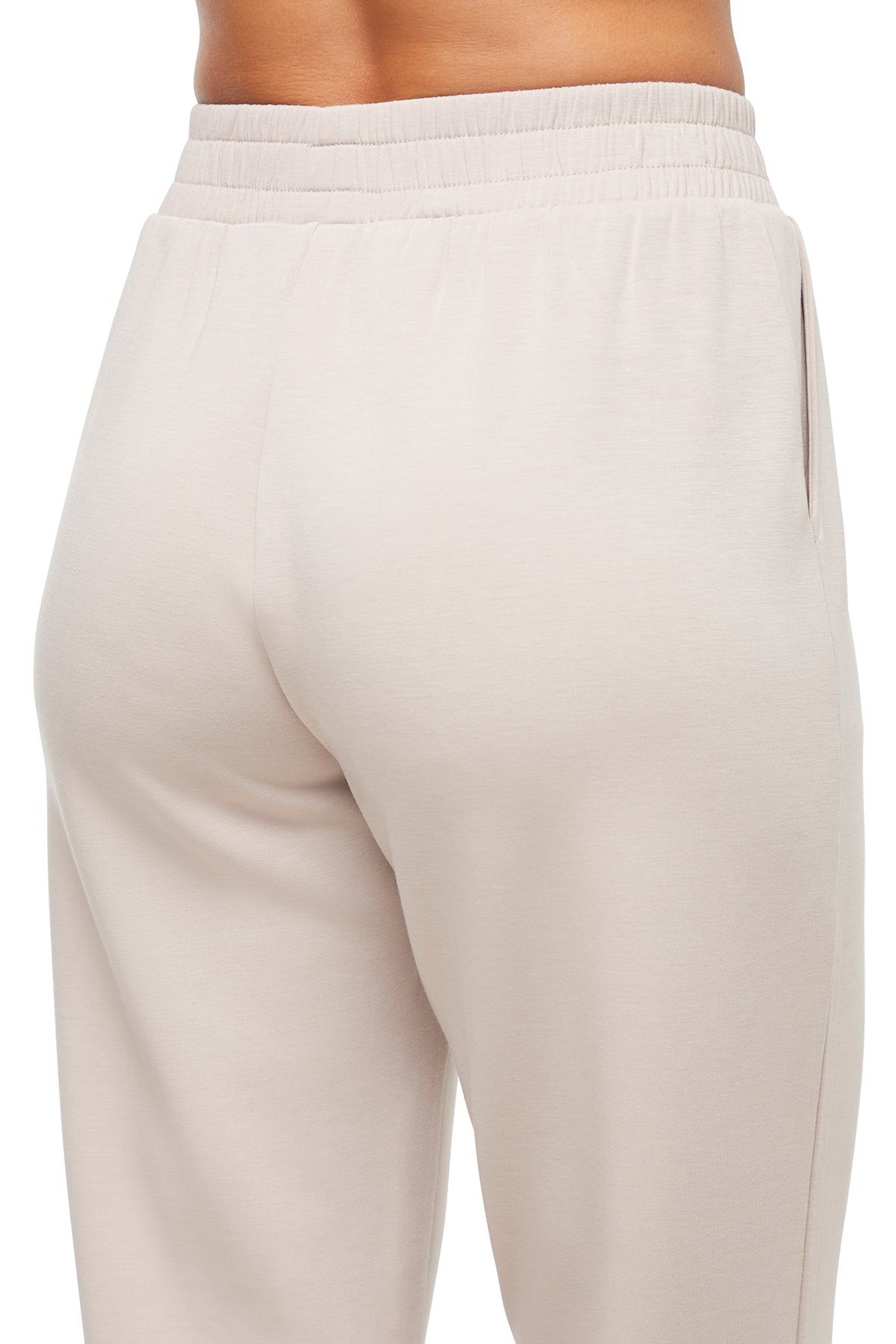 Sage Jogger, alternate angle view, showing visible design features and texture of the soft knit fabric..