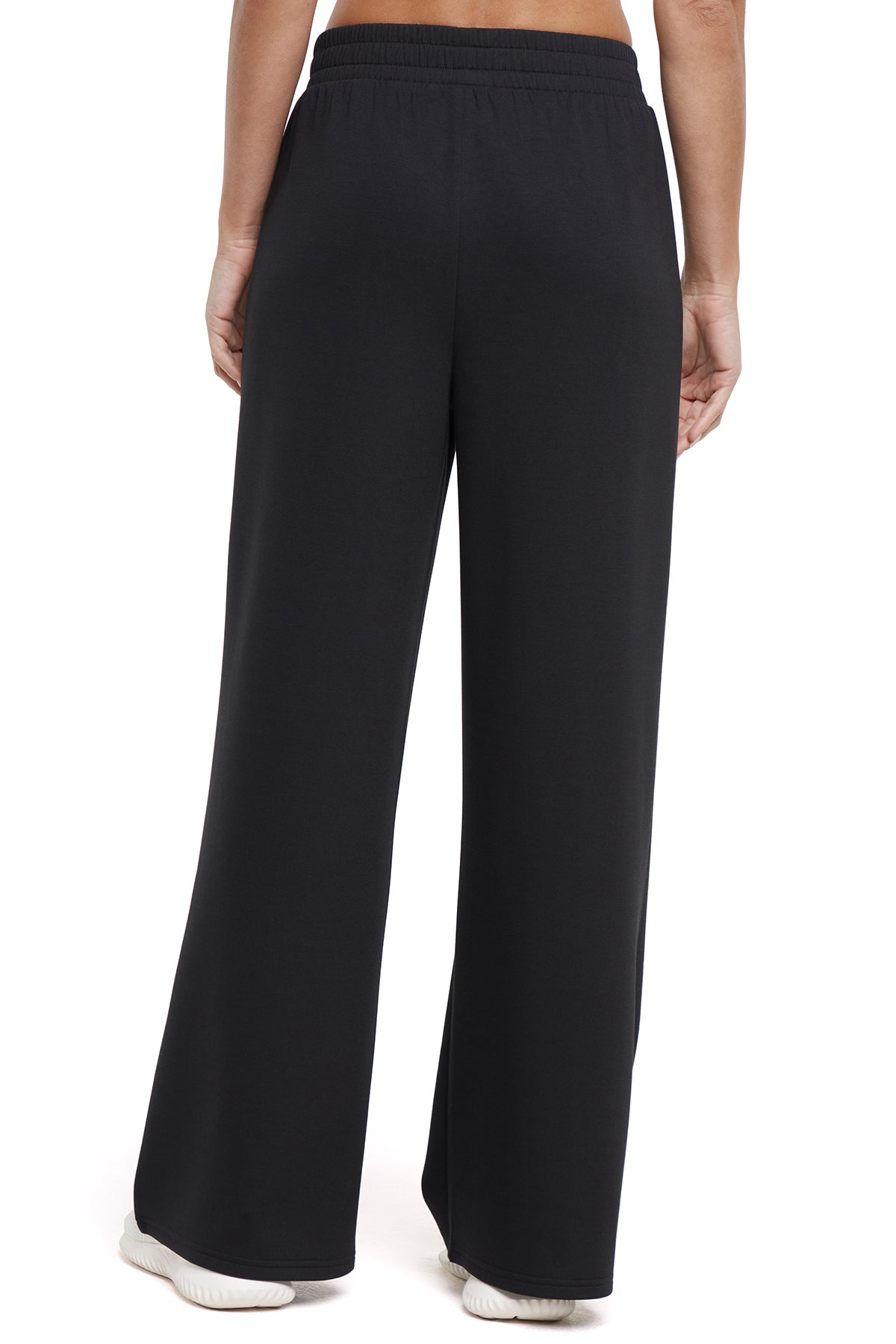 Sage Wide Leg Pant, alternate angle view, showing visible design features and texture of the durable stretch fabric..