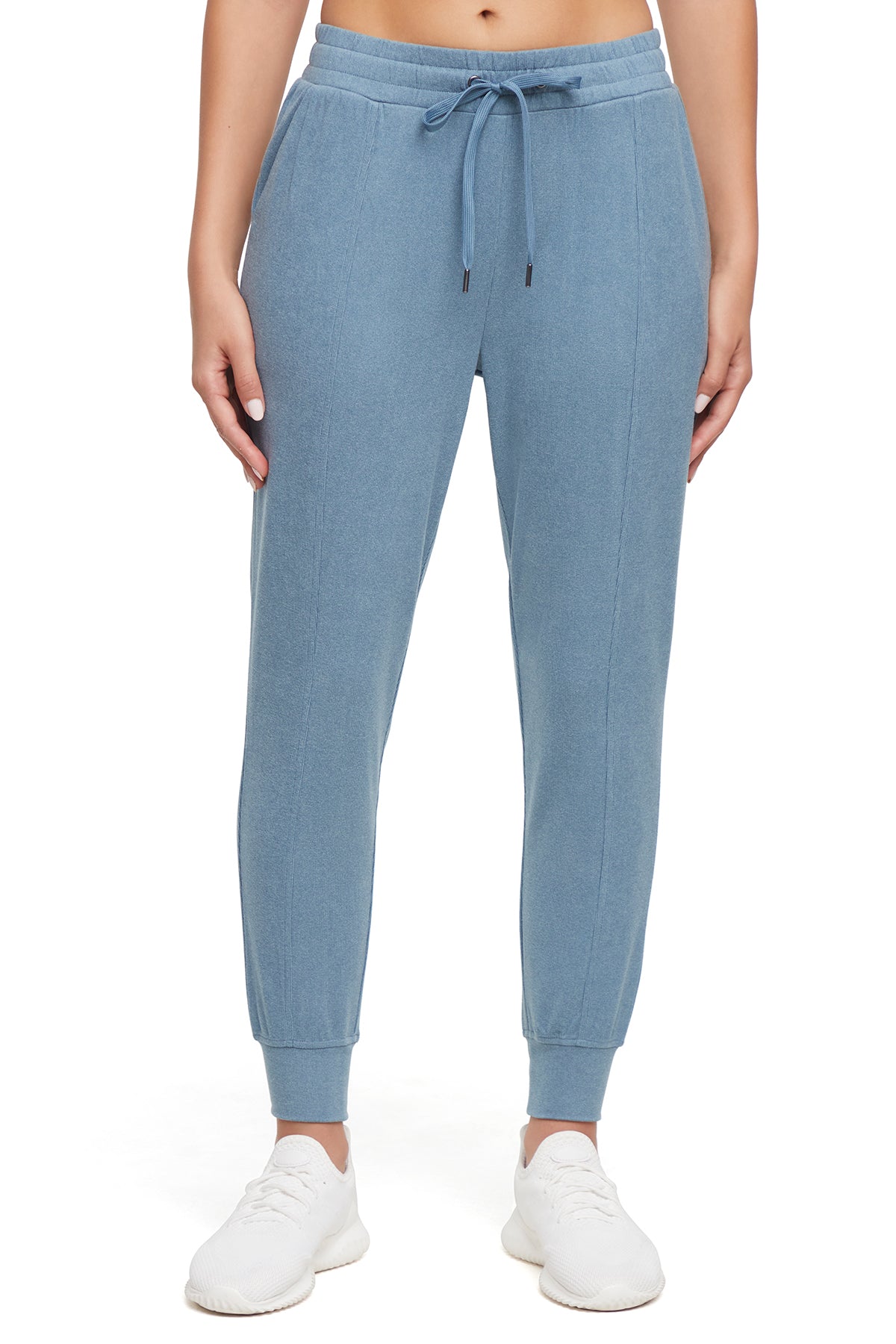 Riley Jogger, alternate angle view, showing visible design features and texture of the soft knit fabric..