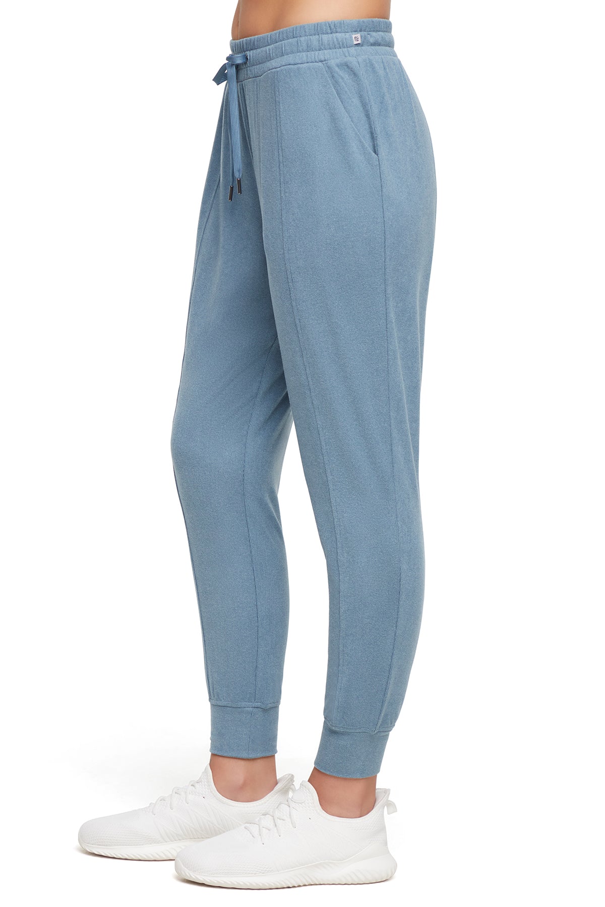 Riley Jogger, alternate angle view, showing visible design features and texture of the soft knit fabric..