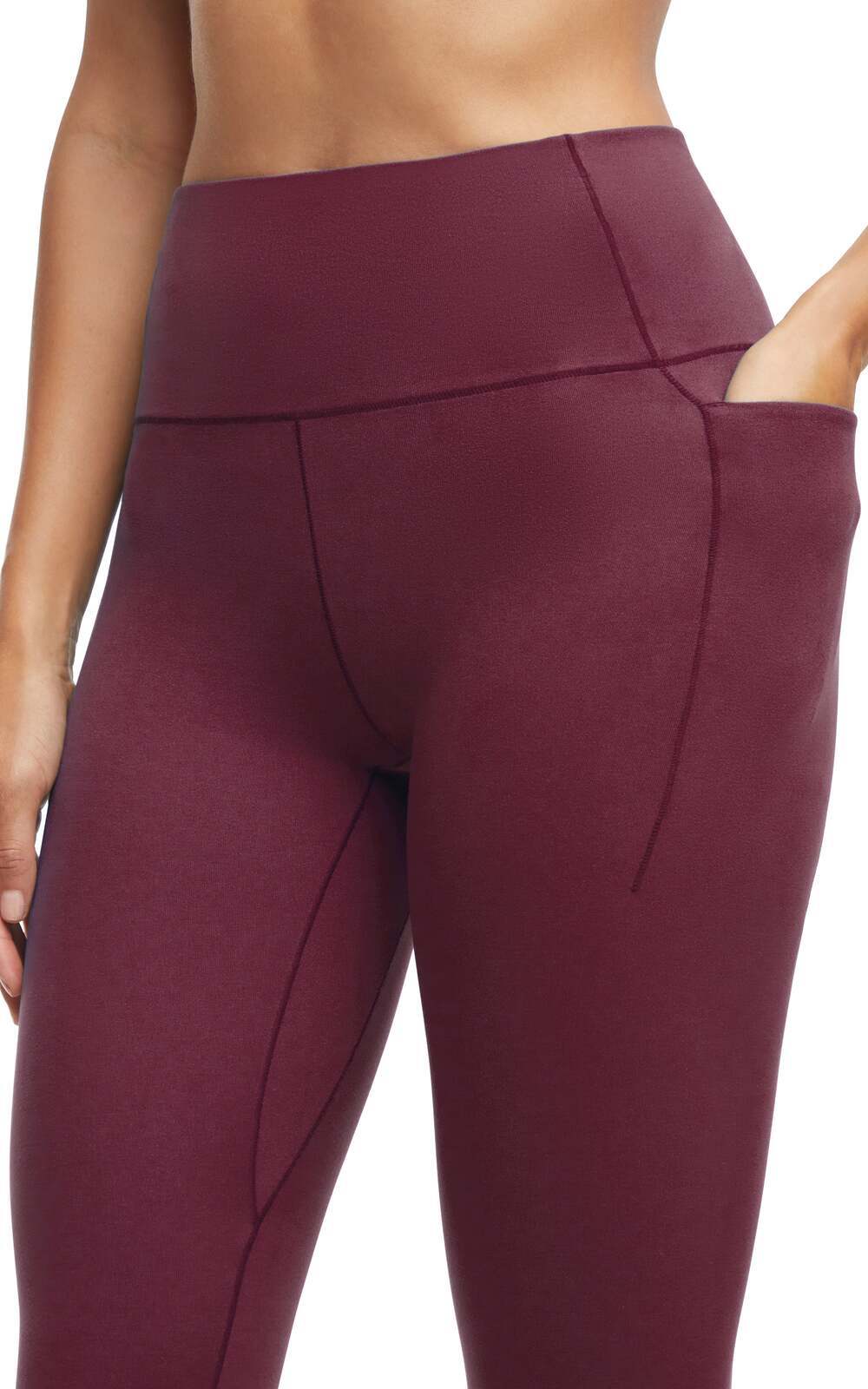 Kelly Side Pocket Legging, alternate angle view, showing visible design features and texture of the stretch knit fabric..