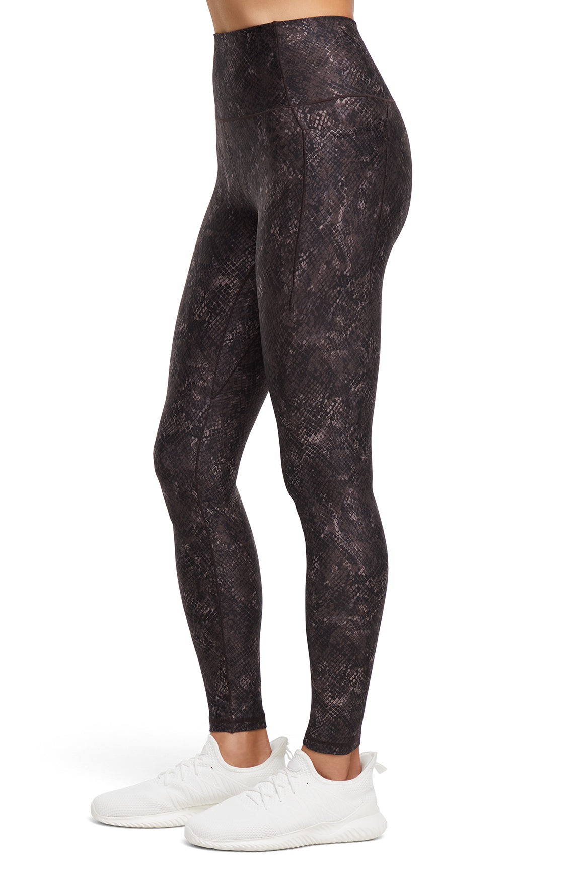 Kelly Side Pocket Legging, alternate angle view, showing visible design features and texture of the stretch knit fabric..
