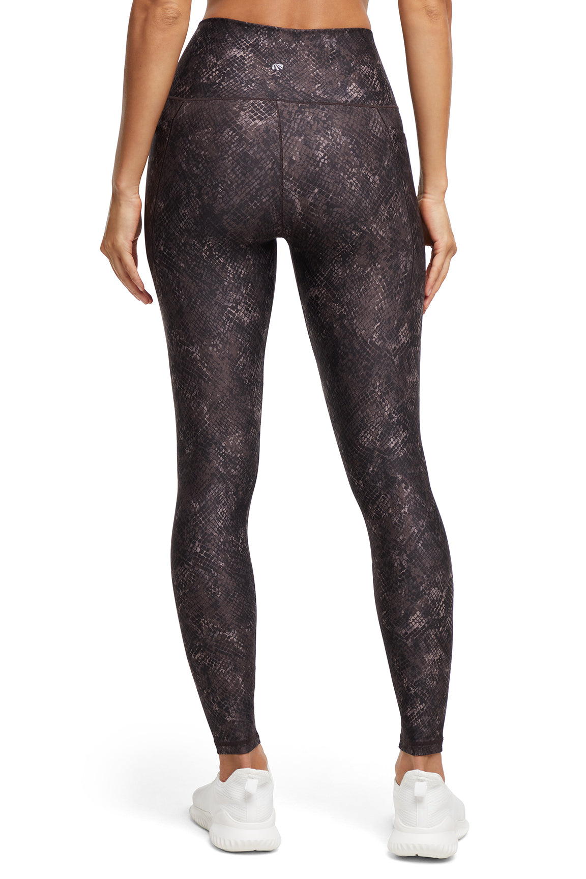 Kelly Side Pocket Legging, back view, showing visible design features and texture of the stretch knit fabric..